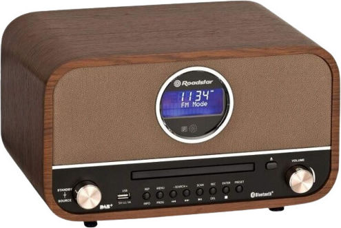 Roadstar HRA-1782N+BT Retro Επιτραπέζιο Ραδιόφωνο Ρεύματος DAB+ με Bluetooth και USB Καφέ