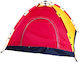 ArteLibre Solta Automatisch Campingzelt Iglu Rot für 4 Personen 200x200x135cm.