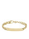 Fossil Men's Identity Bracelet Made of Stainless Steel Gold Plated 18.5cm