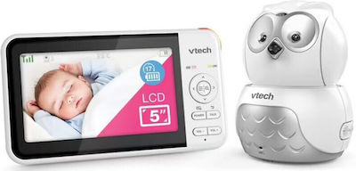 Vtech Video Nanny Drahtlose Babyüberwachung mit Kamera & Bildschirm 5" , Zwei-Wege-Kommunikation & Schlaflieder BM5550