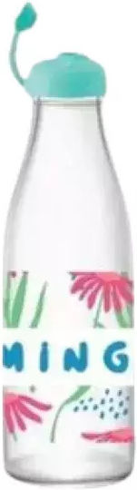 TnS Flasche Wasser Glas mit Schraubverschluss Transparent 1000ml