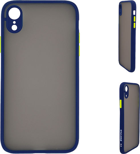 Sonique Color Button Bumper Silicon / Plastic Albastru (iPhone XR)