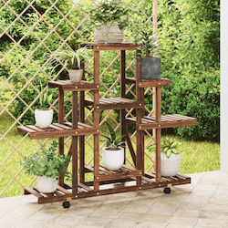 vidaXL 362851 Wooden Plant Tower Wheeled