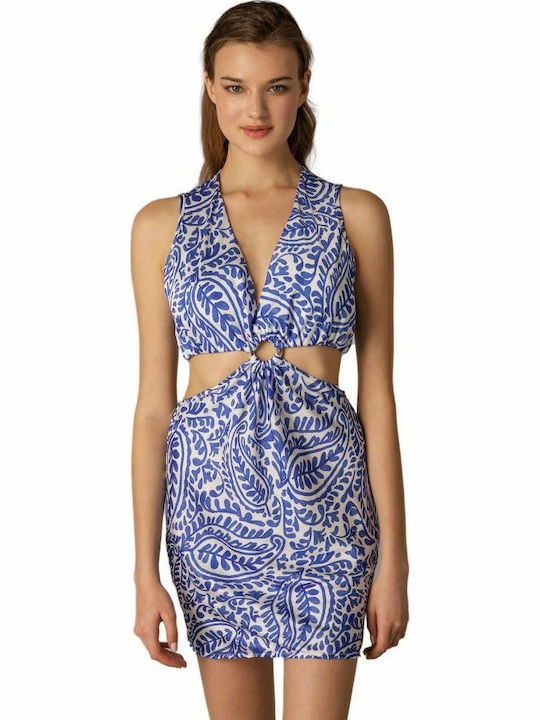 Milena by Paris Damen Mini Kleid Strand Blau