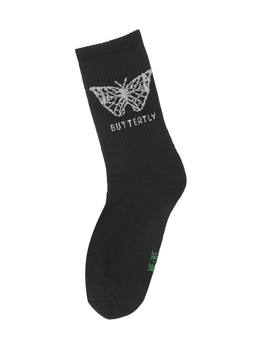 ME-WE Women's Socks Butterfly Black