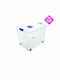 Hega Hogar Plastic Storage Box with Wheels and Lid 44x61.5x46.5cm