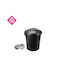 Hega Hogar Waste Bin Waste Plastic Black 21lt 1pcs