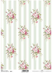 Next Stripes Bouquets Ριζόχαρτα Decoupage 3τμχ