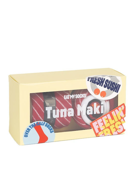SneakerCage Tuna Maki Maki Ανδρικές Κάλτσες με Σχέδια Πολύχρωμες