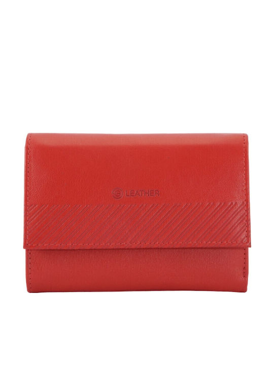 Ginis Small Leather Women's Wallet Classic Red