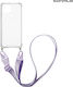 Sonique Strap Armor Clear Back Cover Silicone w...