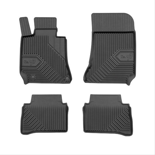 Frogum Set of Front and Rear Mats 4pcs Tray Type for Mercedes-Benz CLS Class 2010-2018 Black