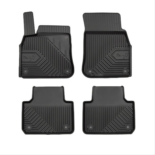 Frogum Set of Front and Rear Mats 4pcs Tray Type for Volkswagen Touareg 2010-2017 Black