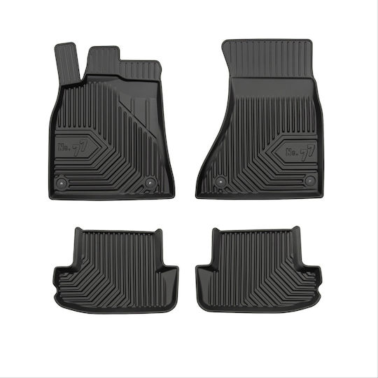 Frogum Set of Front and Rear Mats 4pcs for Renault Coupe Audi A5 Hyundai Coupe 2007-2016 Black