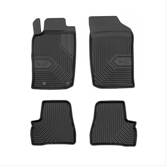 Frogum Set of Front and Rear Mats 4pcs for Peugeot 206 1998-2009 Black