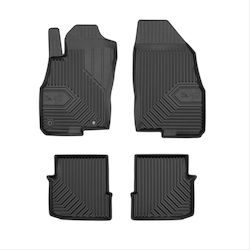 Frogum Set of Front and Rear Mats 4pcs from Rubber for Fiat Punto Evo / Punto Black