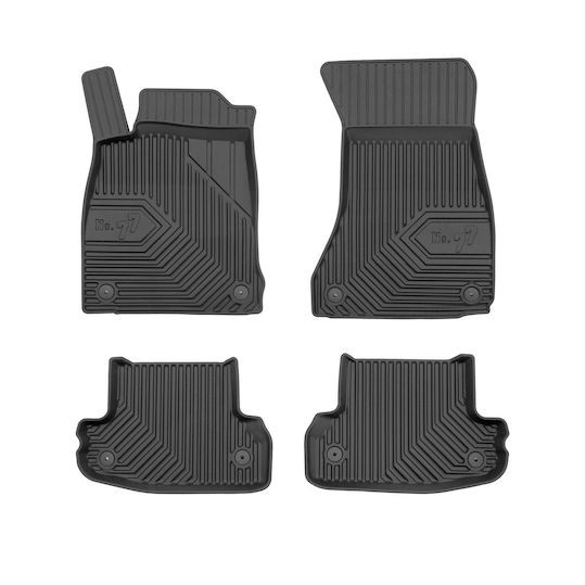 Frogum Set of Front and Rear Mats 4pcs for Renault Coupe Audi A5 Hyundai Coupe 2016 Black