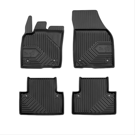 Frogum Satz Vorder- und Hintermatten 4Stück aus Gummi für Volvo V50 2004-2012 Schwarz