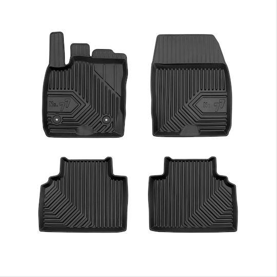 Frogum Satz Vorder- und Hintermatten 4Stück aus Gummi für Ford Tourneo Courier 2014 Schwarz