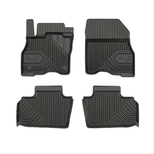 Frogum Set of Front and Rear Mats 4pcs for Nissan Leaf 2017 Black
