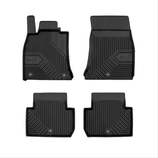 Frogum Set of Front and Rear Mats 4pcs for Kia Stinger 2017-2023 Black