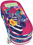 Hallmark Zebra Pencil Case with 2 Compartments Multicolored