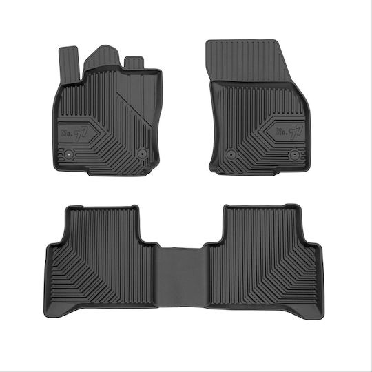 Frogum Set of Front and Rear Mats 3pcs for Volkswagen Touran 2015 Black
