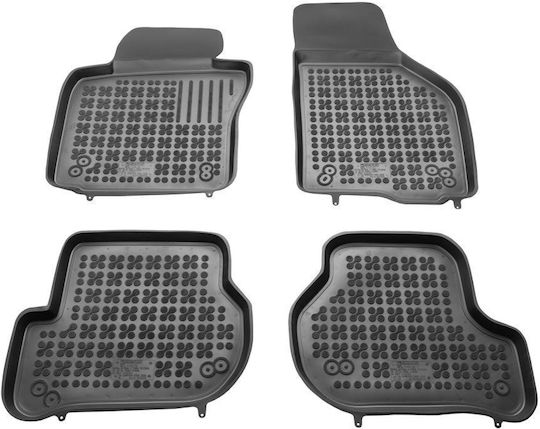 Wöller Set of Front and Rear Mats 4pcs Tray Type for Seat Leon / Toledo Skoda Octavia Volkswagen Golf / Jetta / Scirocco 2004-2012 Black