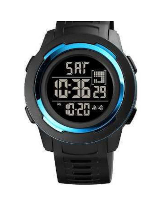 Skmei Digital Uhr Batterie mit Kautschukarmband Blue/Black