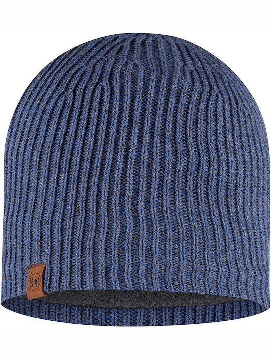 Buff Beanie Unisex Fleece Beanie mit Rippstrick in Blau Farbe