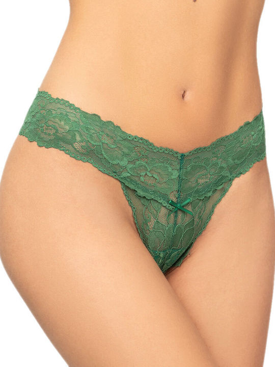 Milena by Paris Γυναικείο String με Δαντέλα Πρά...