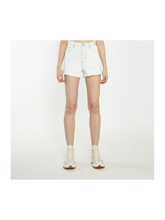 Glamorous Women's Jean High-waisted Shorts White