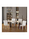 Scaune Sala de mese Albe 4buc 41x50x91buc