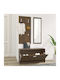 Entry Furniture with Mirror / Hanger & Shoe Rack 80x27x46.5cm
