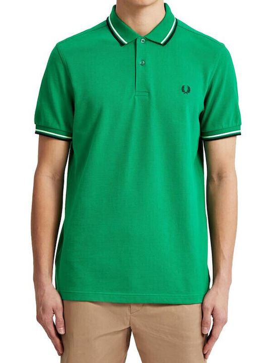 Fred Perry Ανδρικό T-shirt Κοντομάνικο Polo Πράσινο
