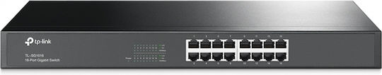 TP-LINK TL-SG1016 v16 Unverwaltet L2 Switch mit 16 Ports Gigabit (1Gbps) Ethernet