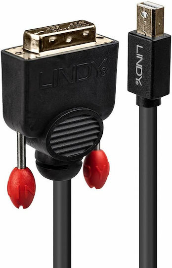 Lindy 2m DVI-D male to mini DisplayPort male Cable Black (41952)