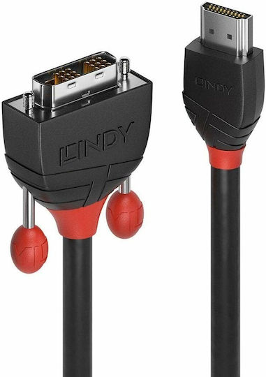 Lindy Kabel DVI-D-Stecker - HDMI-Stecker 3m Schwarz (36273)