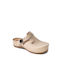 Leon 900 Leather Anatomic Clogs Beige