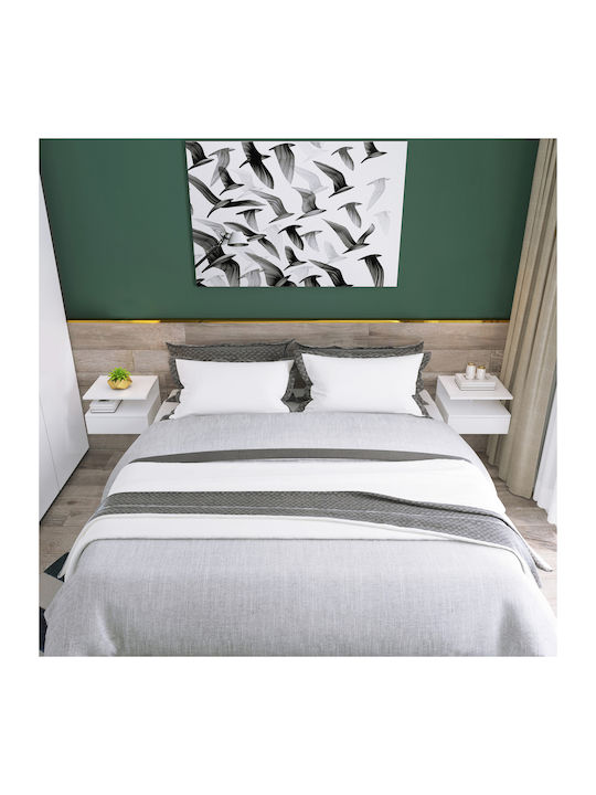 Wooden White Bedside Tables 2 Pieces 35x32x22.5cm