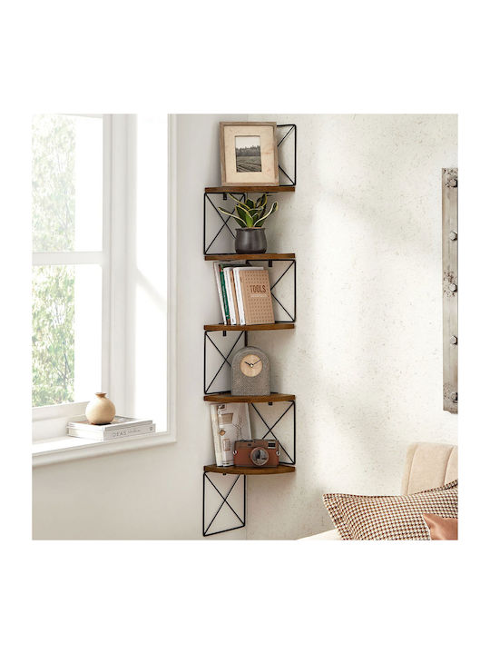 Eckregal Wand Braun 20x20x127.5cm