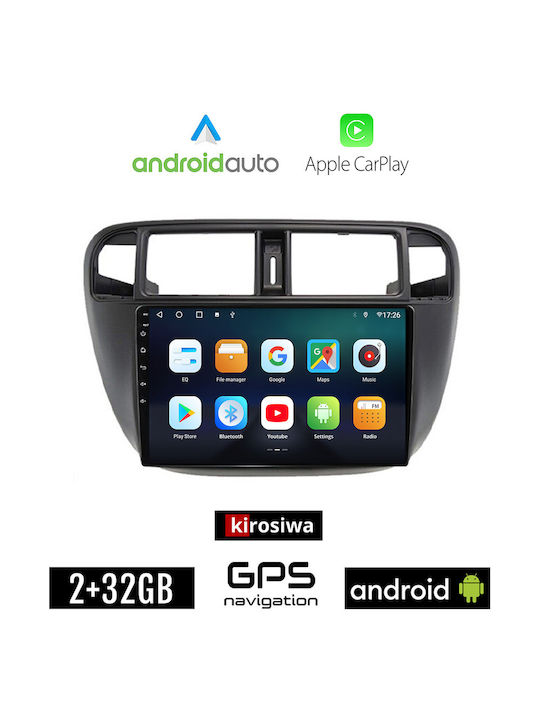 Kirosiwa Car Audio System for Honda Civic 1996-2000 (Bluetooth/USB/AUX/WiFi/GPS/Apple-Carplay/Android-Auto) with Touch Screen 9"