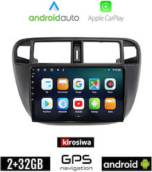 Kirosiwa Car-Audiosystem für Honda Bürgerlich 1996-2000 (Bluetooth/USB/AUX/WiFi/GPS/Apple-Carplay/Android-Auto) mit Touchscreen 9"