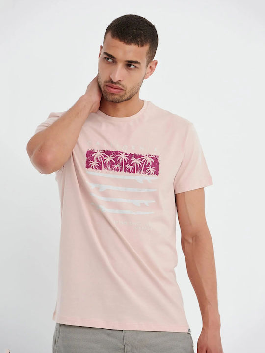 Garage Fifty5 Herren T-Shirt Kurzarm Rosa