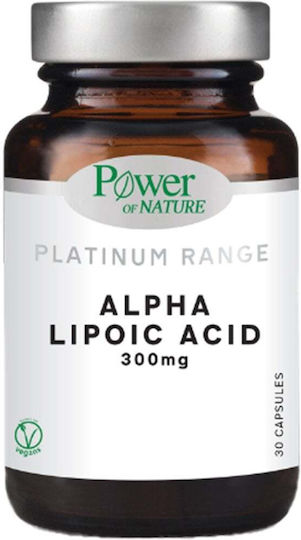 Power Of Nature Platinum Range Alpha Lipoic Acid 300mg Ειδικό Συμπλήρωμα Διατροφής 30 κάψουλες