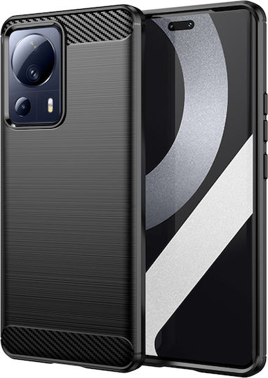 Techsuit Carbon Back Cover Σιλικόνης Μαύρο (Xiaomi 13 Lite)