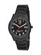 U.S. Polo Assn. Herrenuhr Batterie mit Schwarz Metallarmband