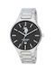 U.S. Polo Assn. Herrenuhr Batterie mit Silber Metallarmband