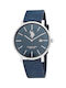 U.S. Polo Assn. Watch Battery with Blue Leather Strap