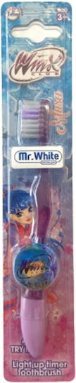 Mr. White Winx Παιδική Οδοντόβουρτσα για 3+ Χρονών Μωβ